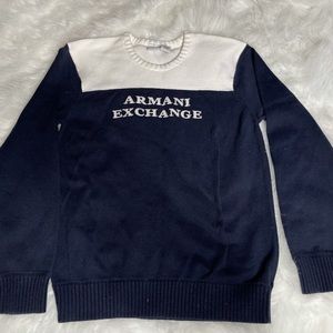 Armani Exchange Color Block Lettering Sweater size M
